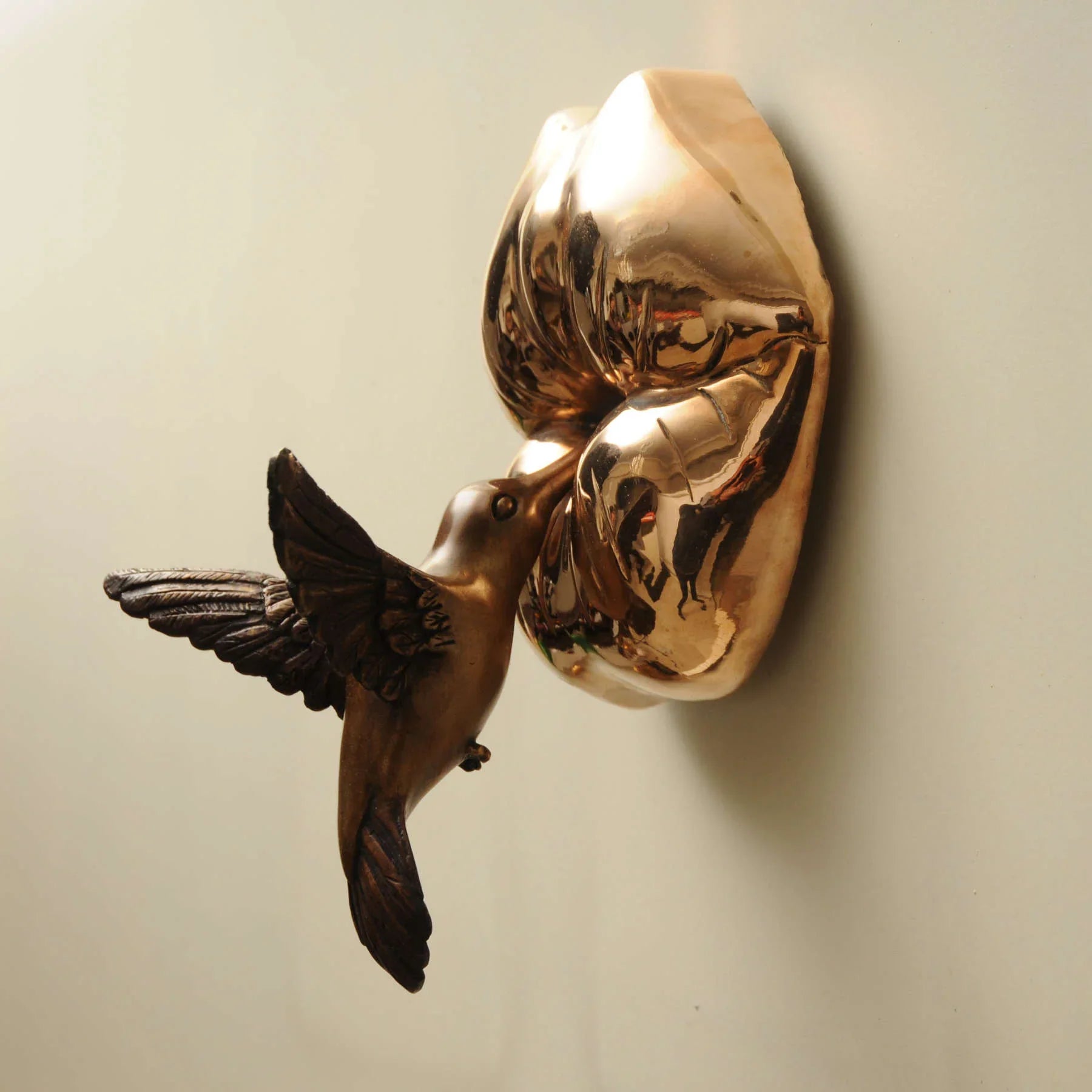 Kiss Series & Bird Bronze Sculpture, Modern Decorative Artworks By Sara Rahanjam