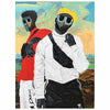 Brotherhood Mixed Media Painting, African Art By Samuel Kayode Toba in Dubai