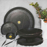 Calligraphy Natural Stone Tray - Black Stone Tableware & Stoneware