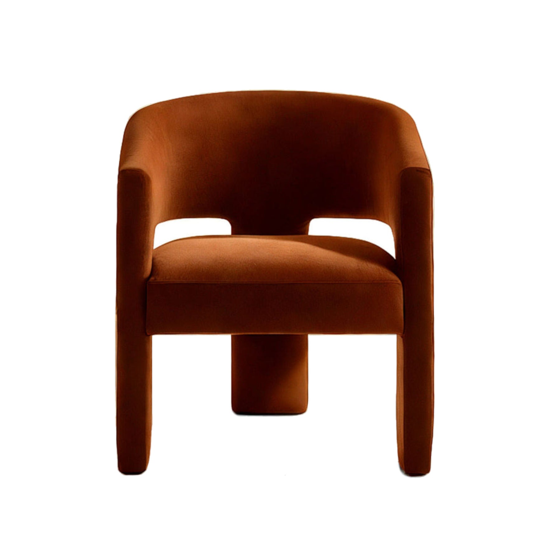 Calma Brown Velvet Armchair By Moanne in Dubai