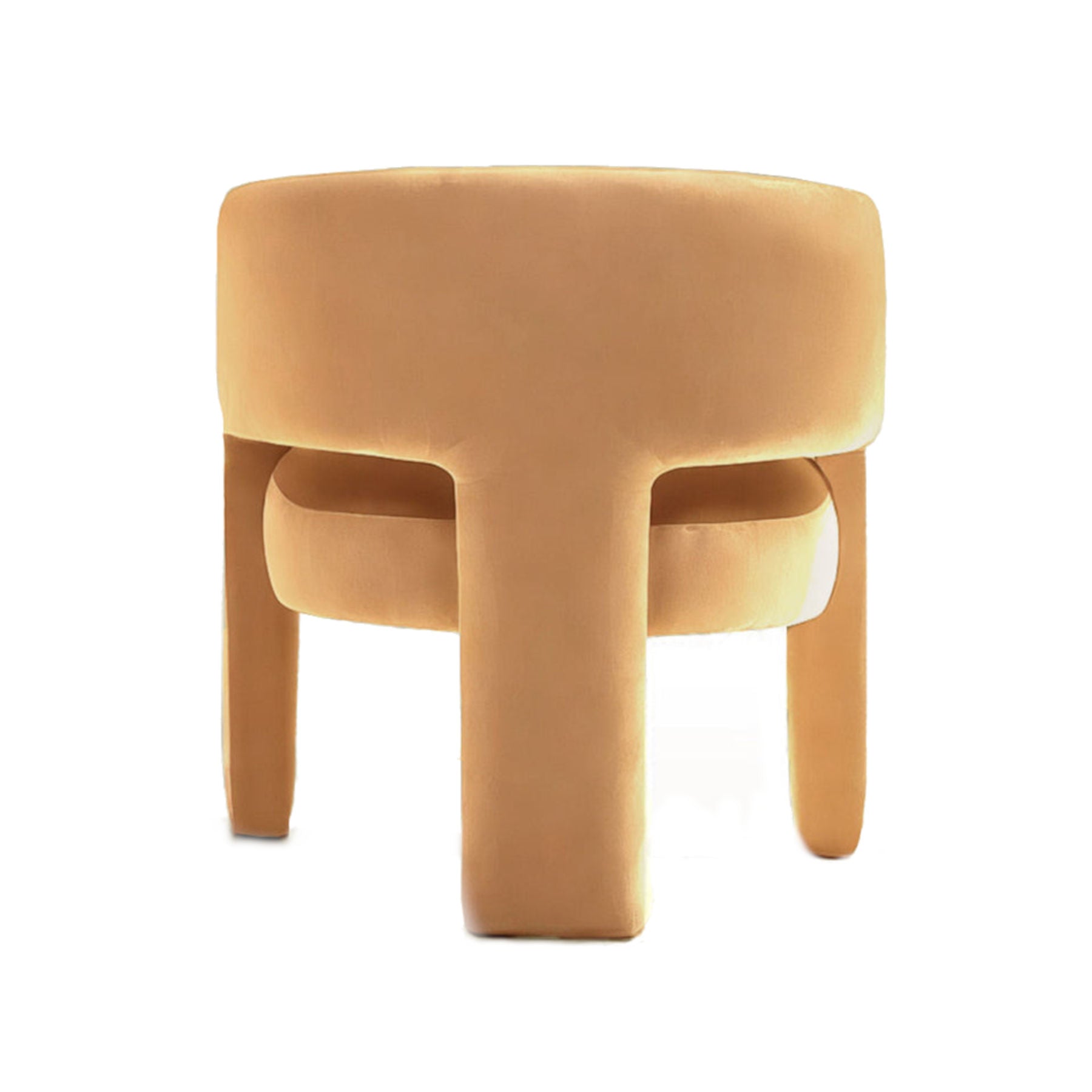 Calma Beige Velvet Armchair By Moanne Designer in Dubai