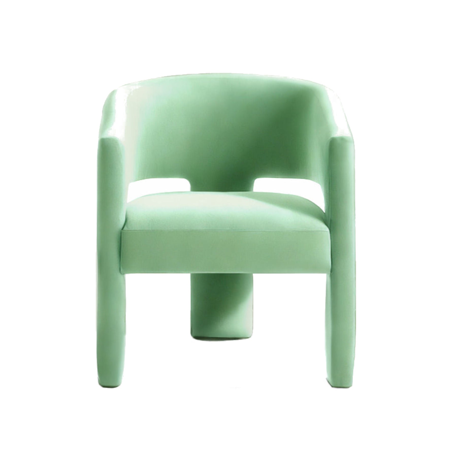 Calma Aquamarine Velvet Armchair By Moanne Designer in Dubai
