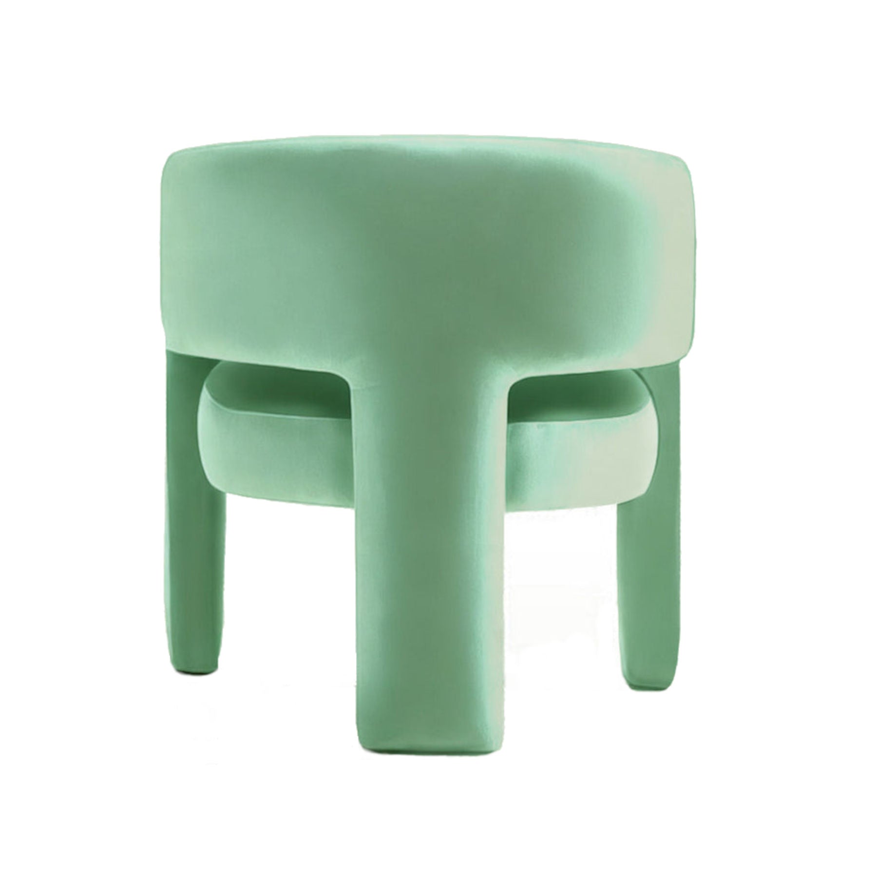 Calma Aquamarine Velvet Armchair By Moanne Designer in Dubai