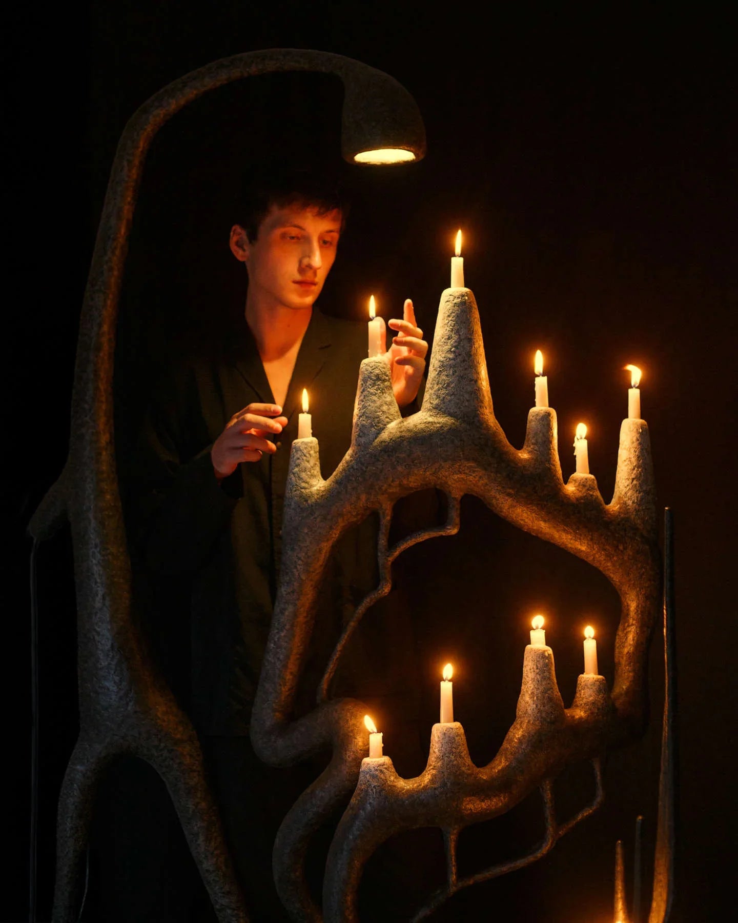 SVECHA Gothic Candelabra Floor Lamp