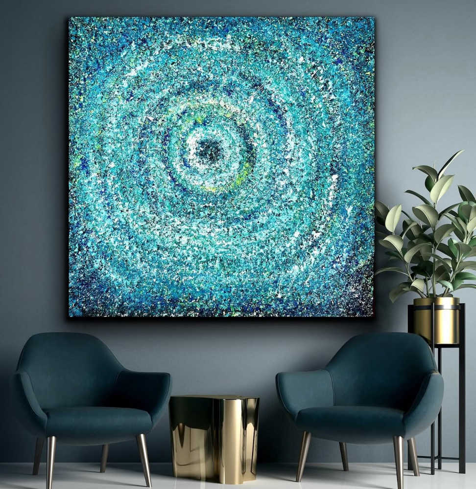 Celestial Dreams Acrylic Painting By Rawia Zantout