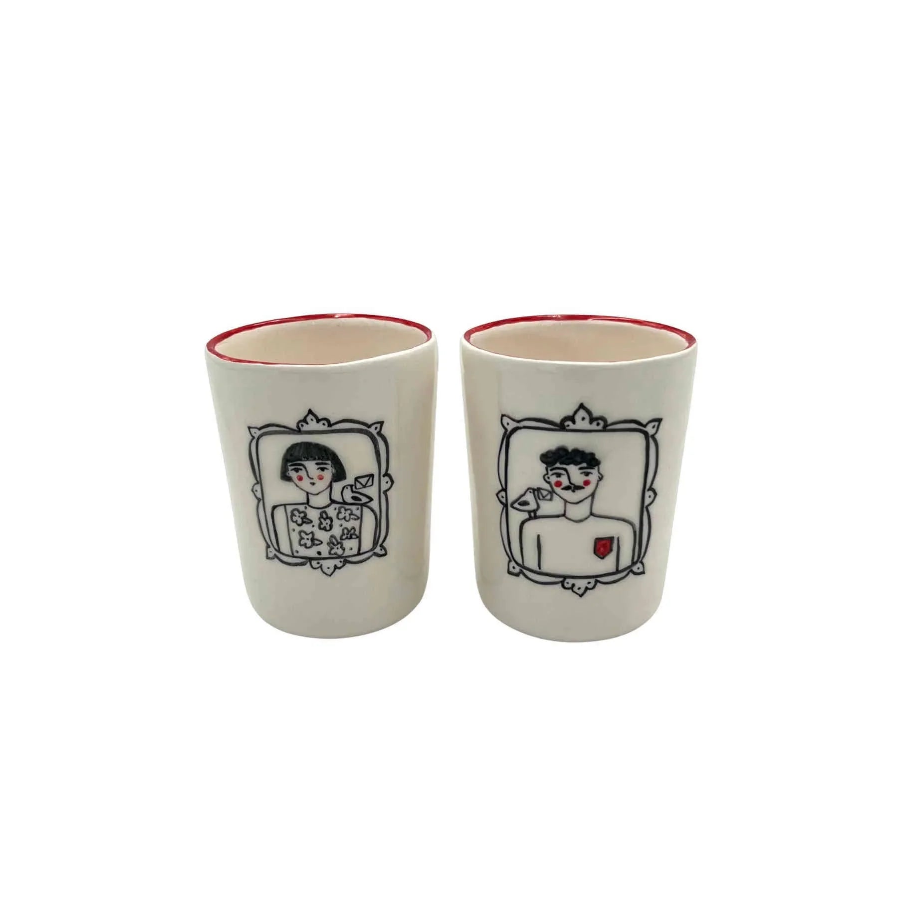 Love Letters Ceramic Drinking Cup Set