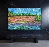 The Colorful Field Acrylic Painting By Rawia Zantout