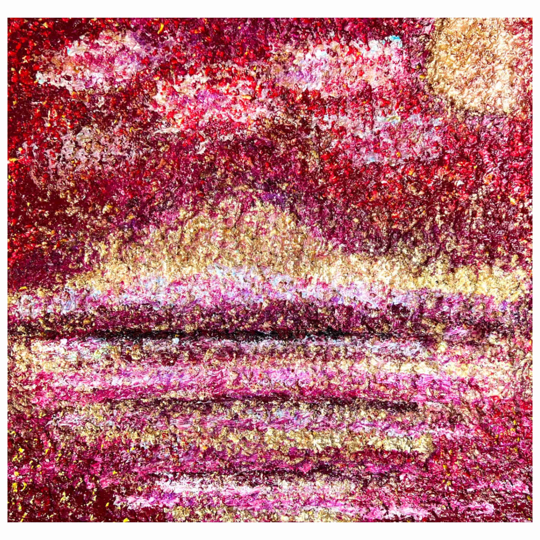 Crimson Radiance Acrylic Painting By Rawia Zantout