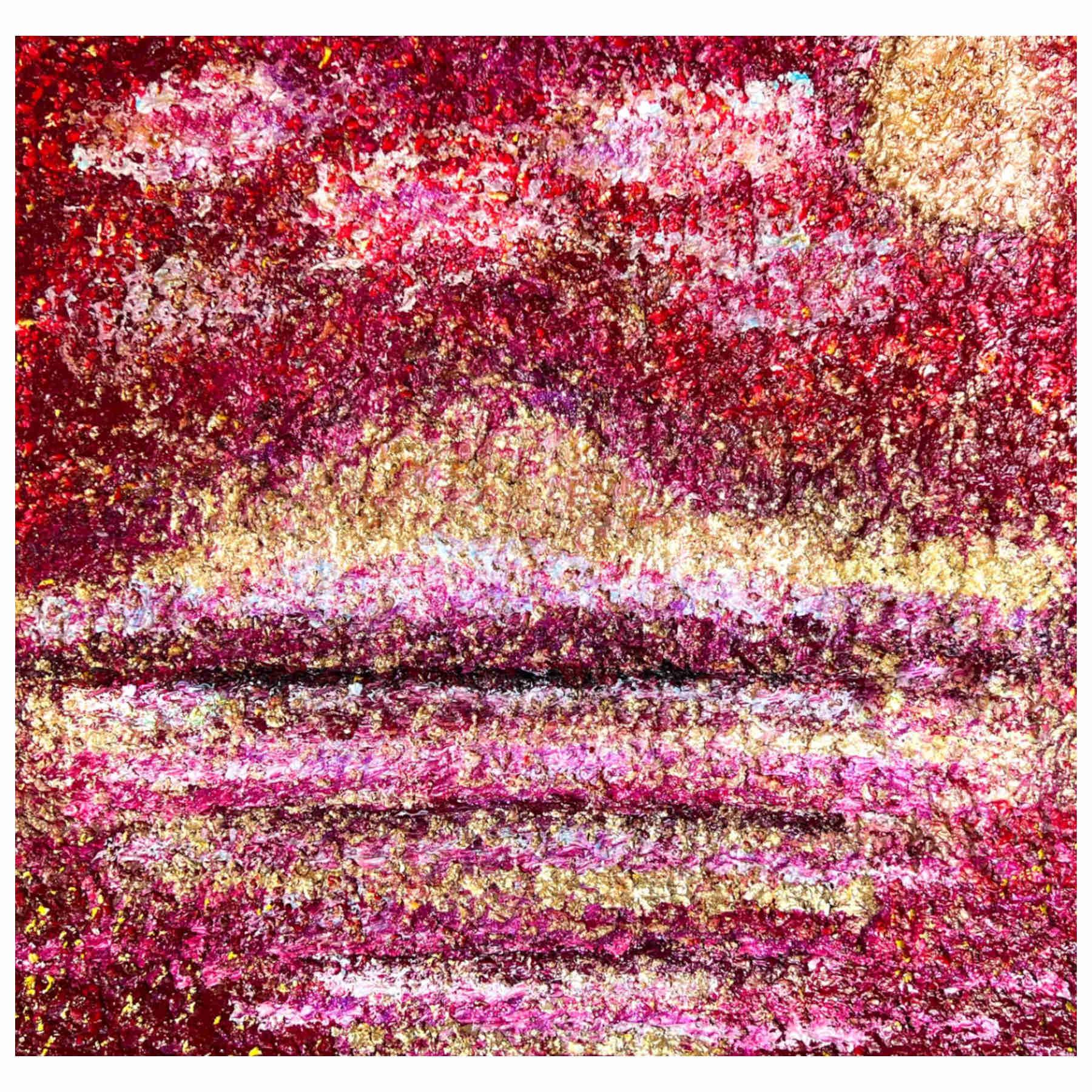 Crimson Radiance Acrylic Painting By Rawia Zantout