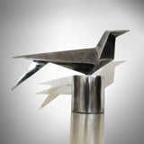 Crow Aluminum Sculpture, Contemporary Animal Art Dubai