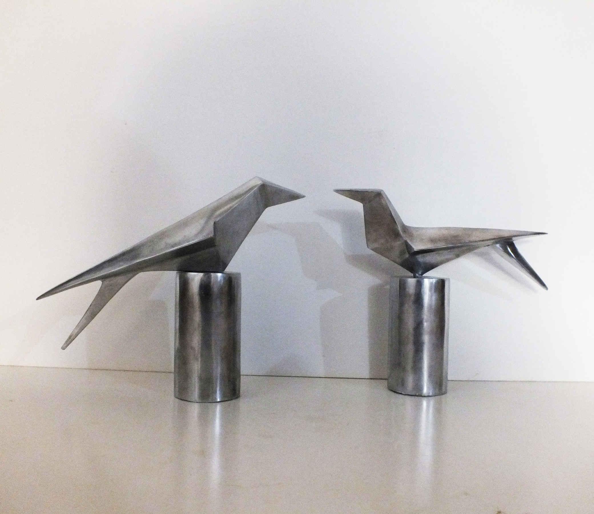 Crow Aluminum Sculpture, Contemporary Animal Art Dubai