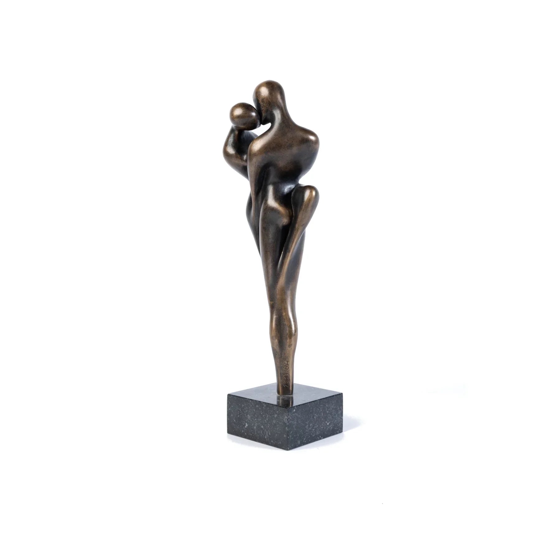DIE LIEBENDEN I 1993 Bronze Sculpture - Romantic Figures By Cordula Dobes