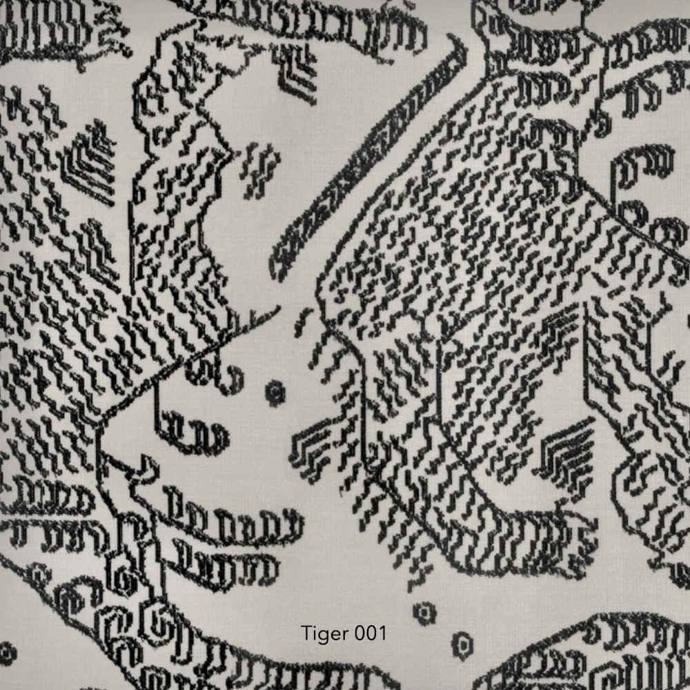 Black and White Dedar Edition Tiger Print Fabric