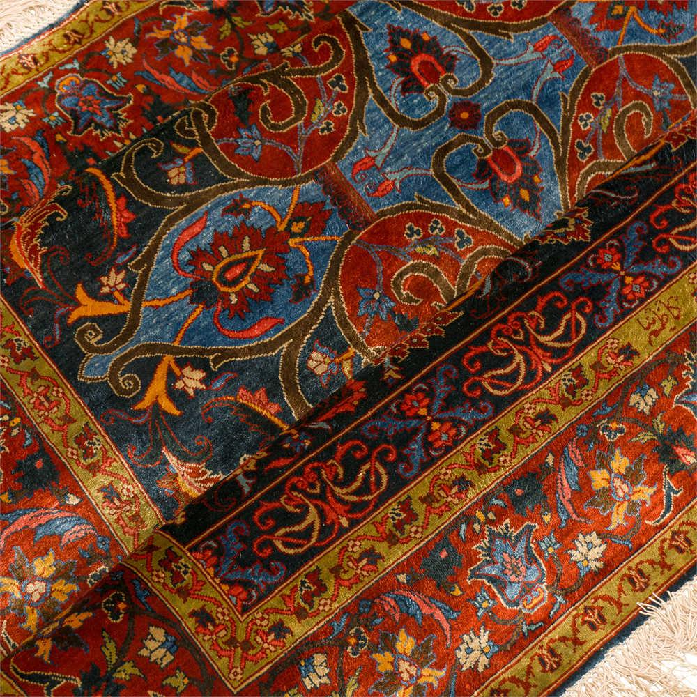 Delestan Heriz Persian Carpet Silk 115x165 - Authentic Vintage Rugs & Kilims in Dubai