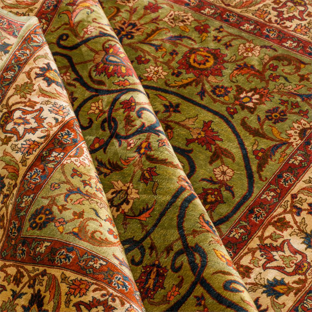Delestan Heriz Persian Carpet Silk 116x154 - Authentic Vintage Rugs & Kilims in Dubai