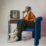 Blue Velvet Armchair, Bold Contemporary Furniture Designs