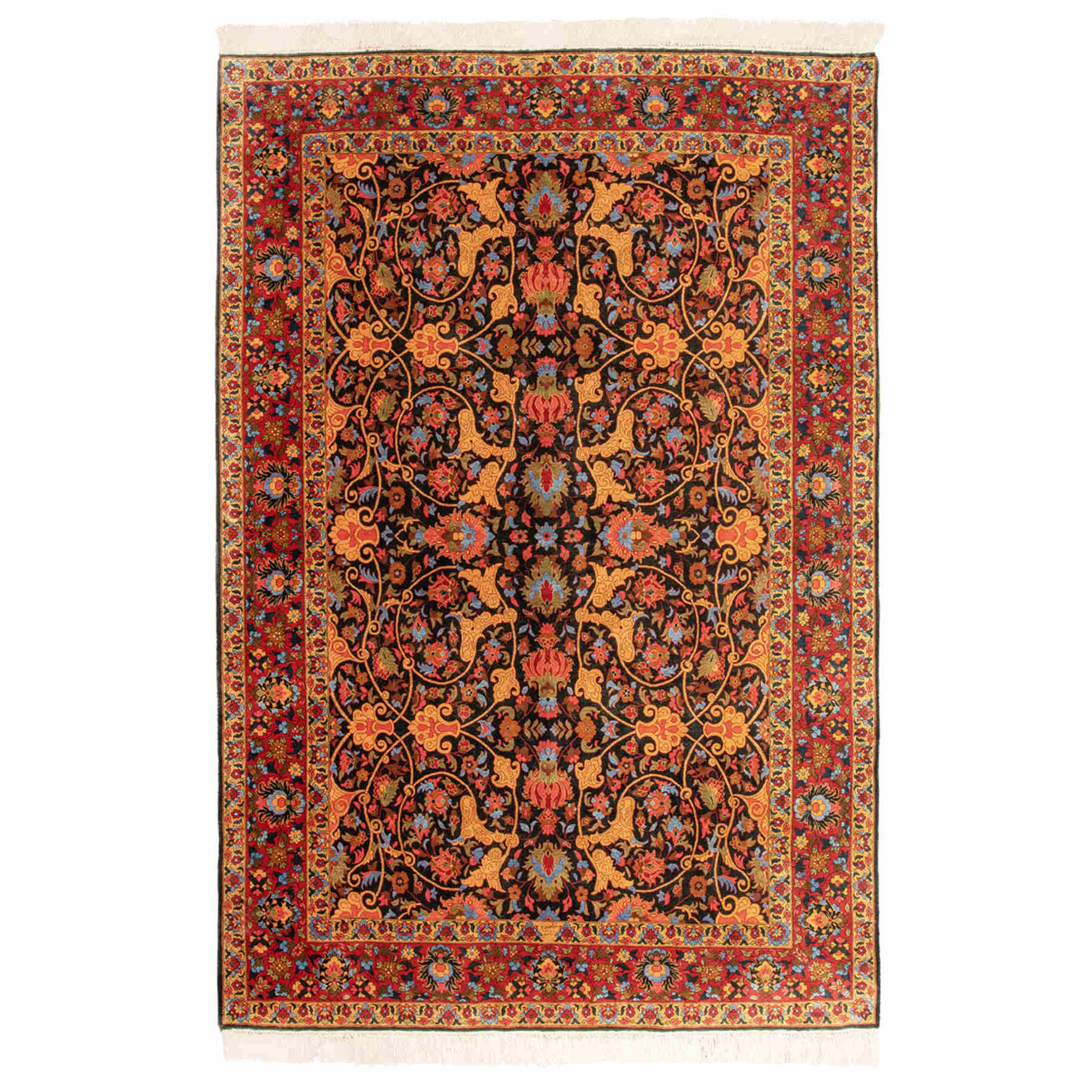 Delvin Heriz Persian Carpet Silk 176x255 - Authentic Vintage Rugs & Kilims, Silk & Wool