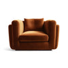 Desafío Brown Velvet Club Chair, Bold Contemporary Furniture Designs
