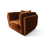 Desafío Brown Velvet Club Chair, Bold Contemporary Furniture Designs