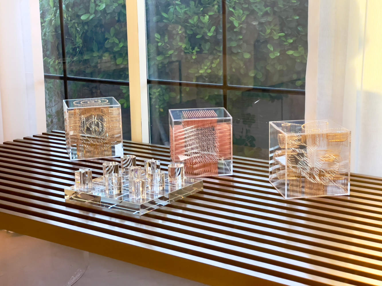 Memory Mixed Media Cubic Pins Sculpture by Diana Beltran