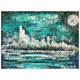 Echoes Beneath The Moon Acrylic Painting By Rawia Zantout