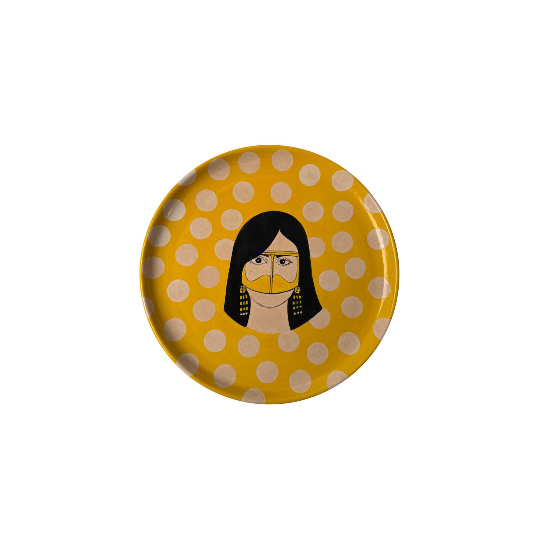 Emirati Pop Ceramic Plate and Decorative Art by Madar Al Suwaidi