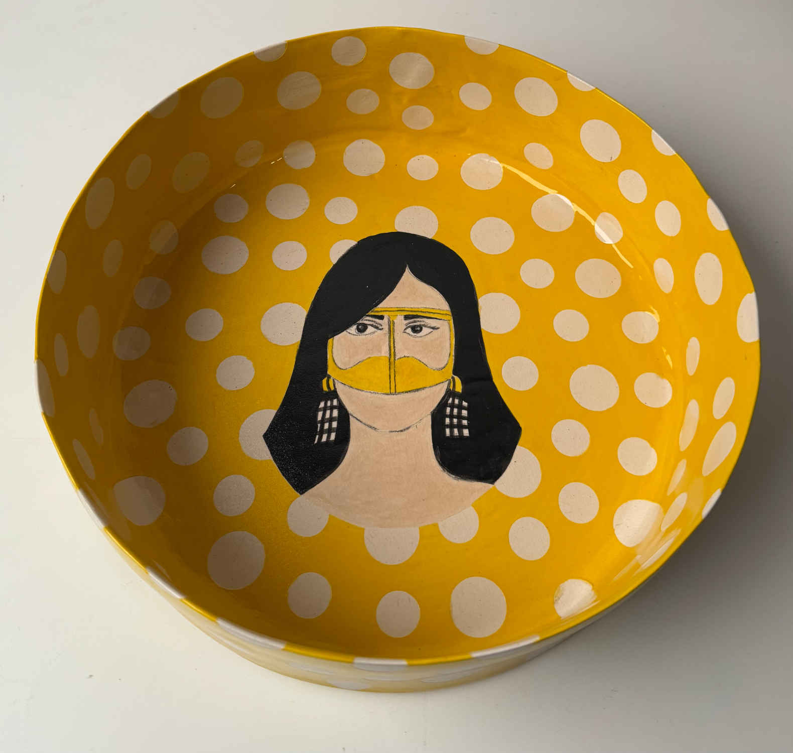 Emirati Pop Ceramic Bowl and Decorative Art by Madar Al Suwaidi