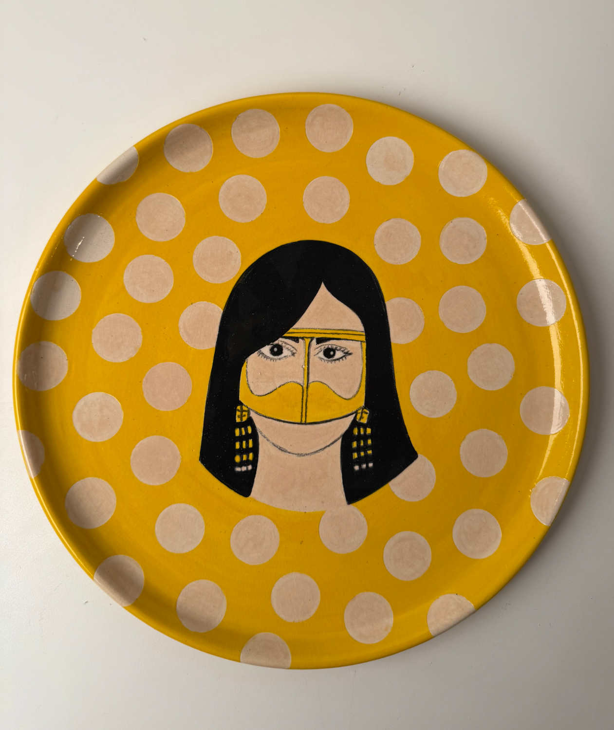 Emirati Pop Ceramic Plate and Decorative Art by Madar Al Suwaidi