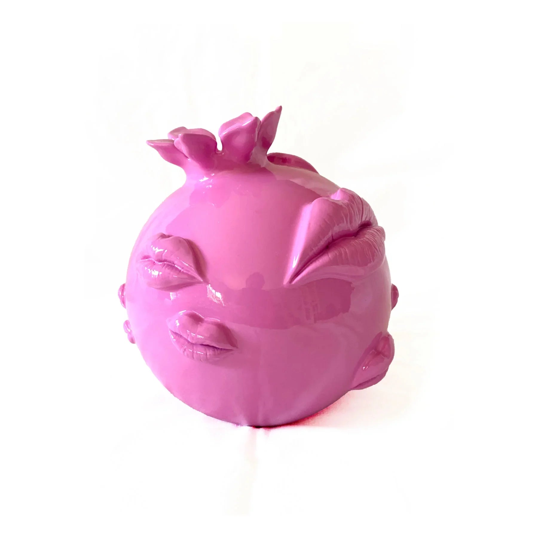 Glossy Pomegranate Sculpture, Resin Artworks By Petra Kaltenbach