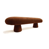 Brown Velvet Bench, Contemporary Designer Furniture