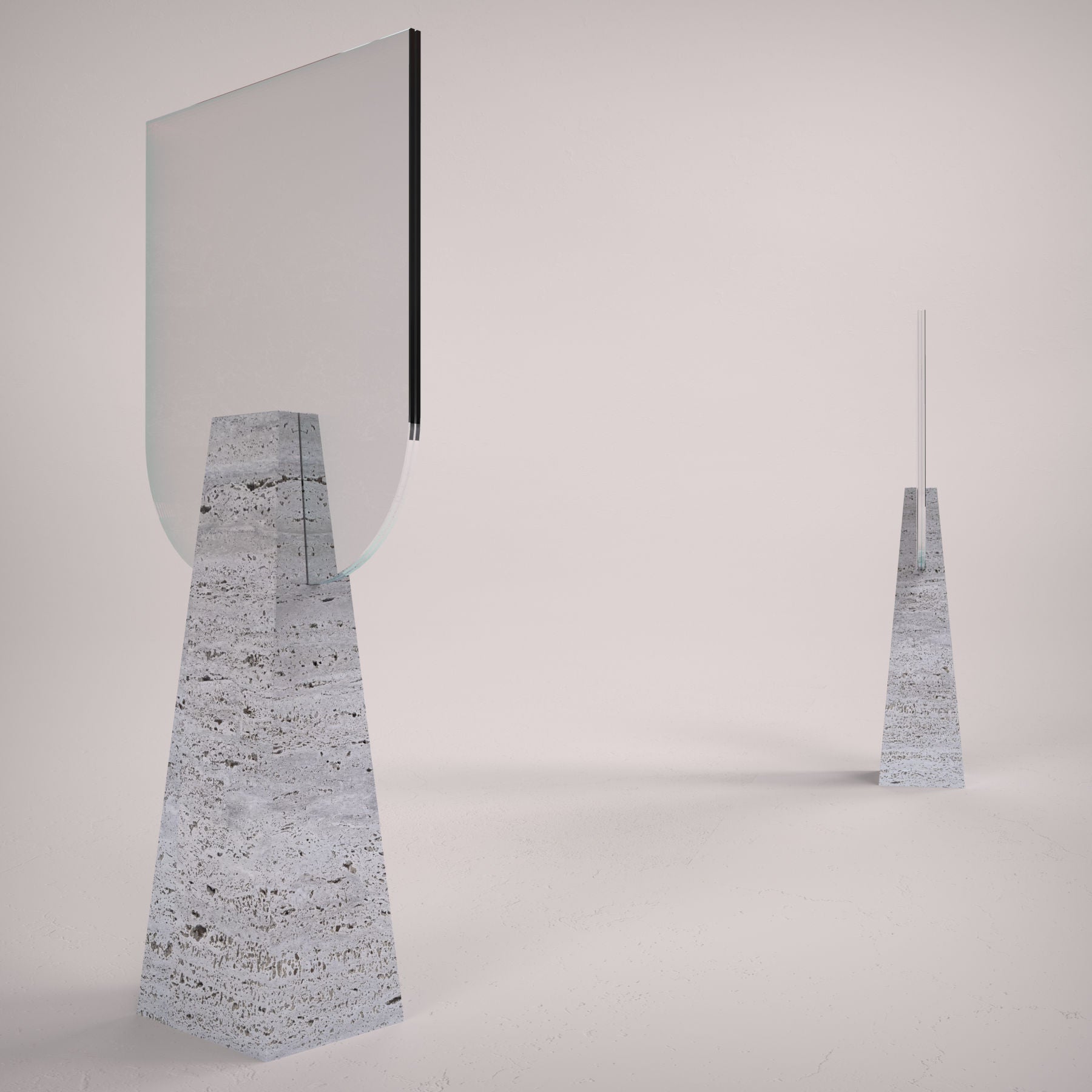 Travertine Table Mirror - Italian Designer Furniture & Decor in Dubai