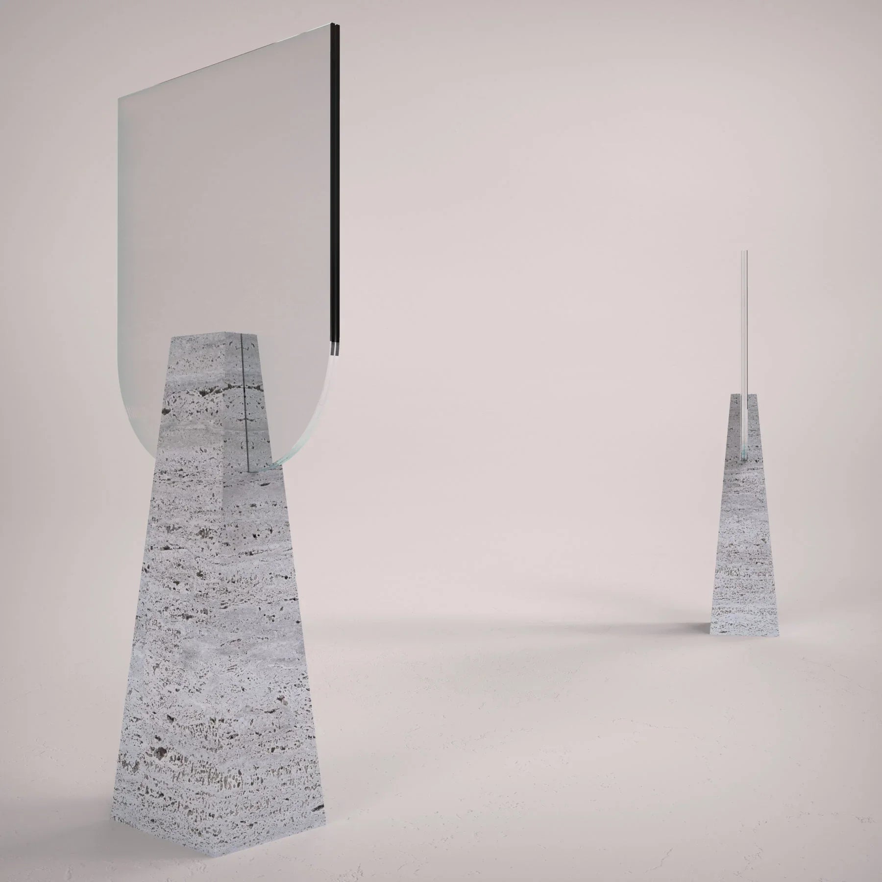 Travertine Table Mirror - Italian Designer Furniture & Decor in Dubai