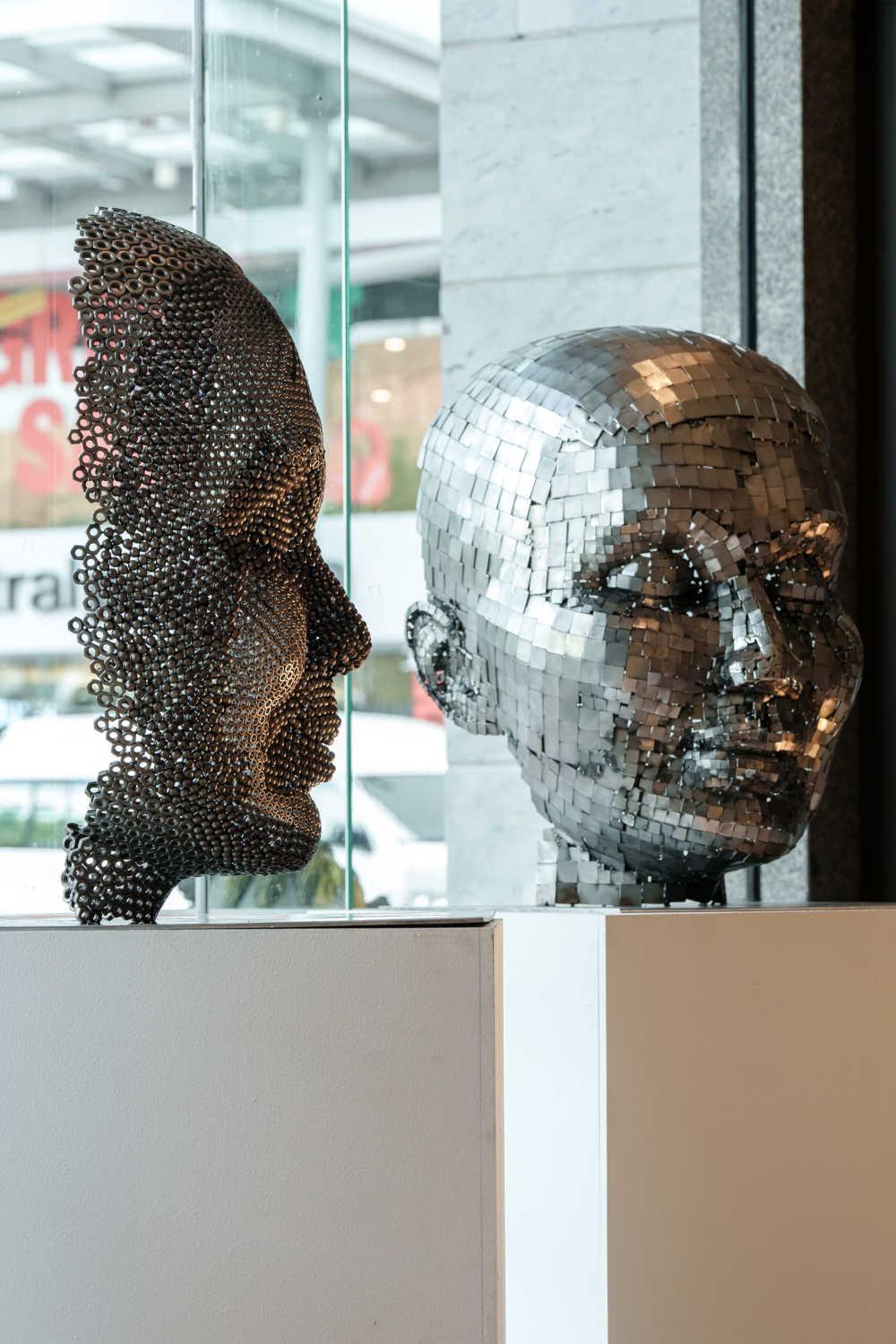 Contemporary Human Stainless Steel Sculpture By Vincent Barrau in Dubai