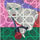 Faces Series Mixed Media On Canvas Painting - Modern Decorative Wall Art By Farnaz Faridfar in Dubai