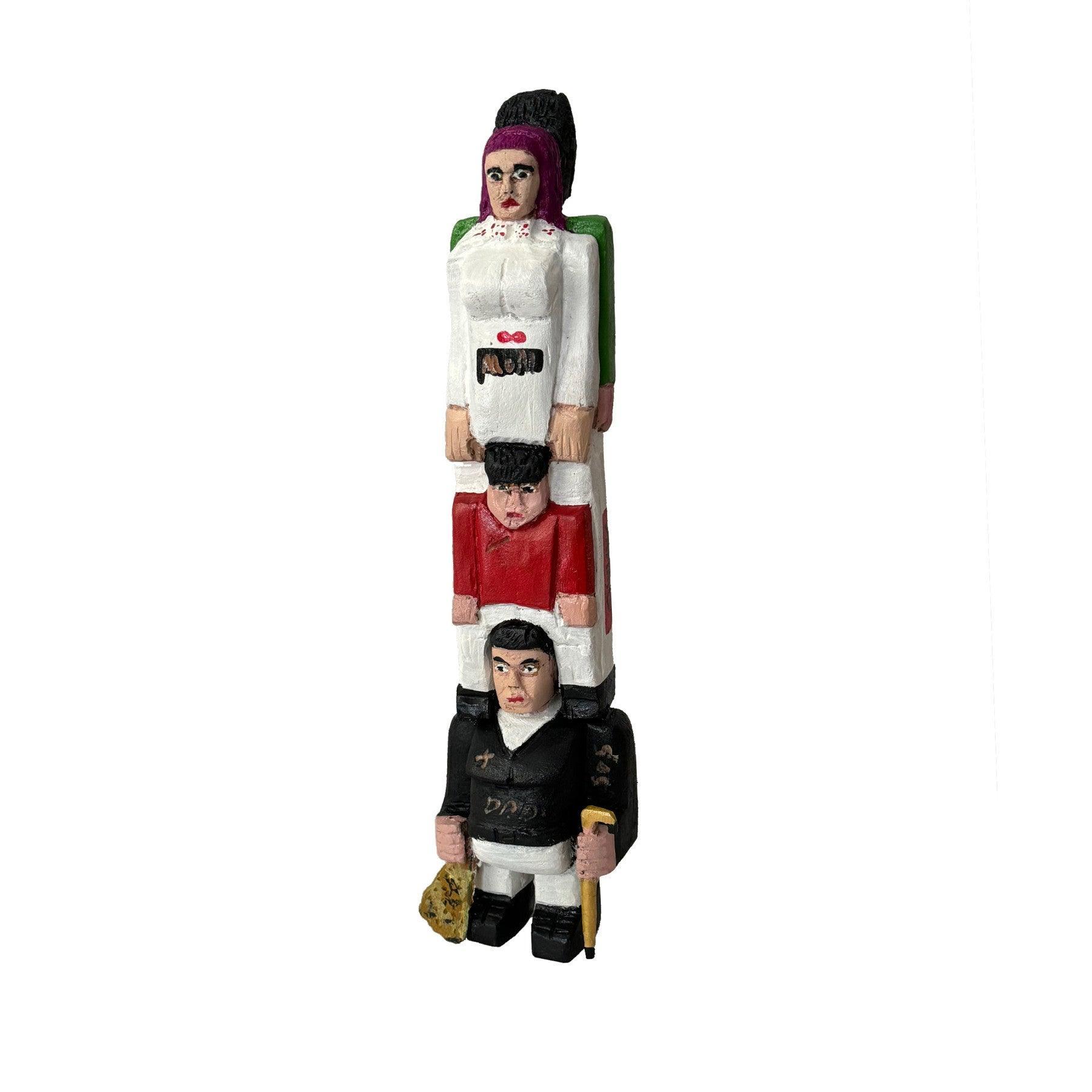 Family Outing Wood Sculpture - Contemporary Wooden Statues & Artworks By Amir Kamand in Dubai