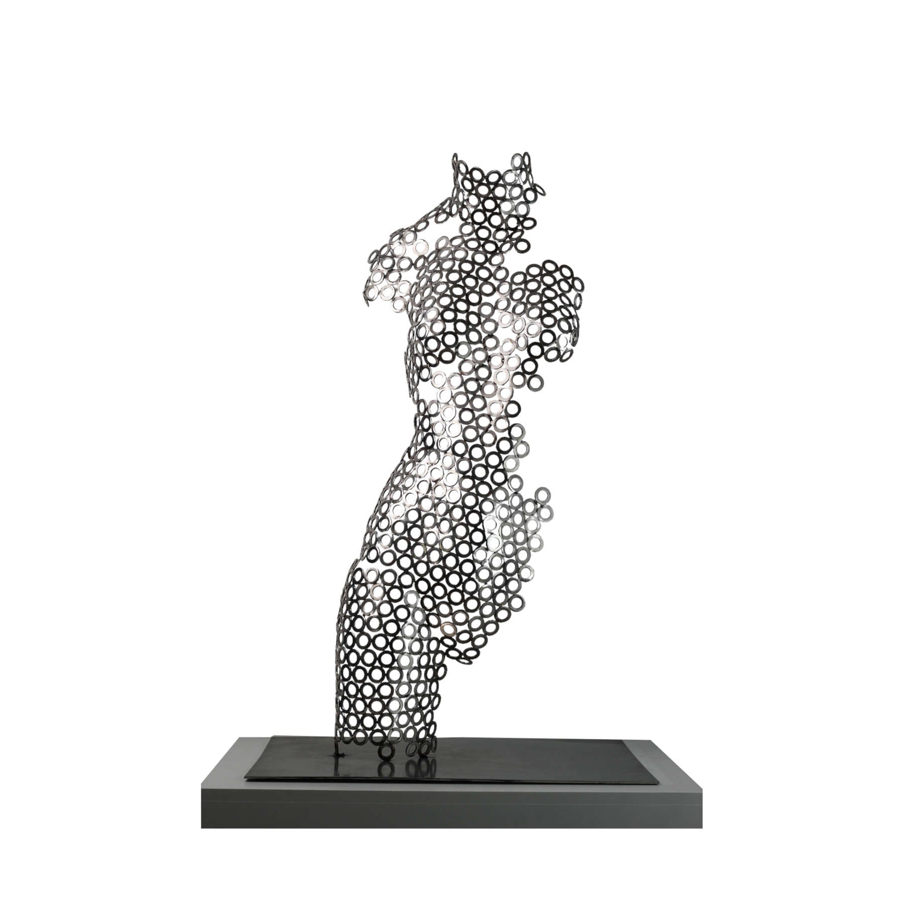 Contemporary Stainless Steel Human Sculpture By Vincent Barrau in Dubai