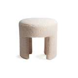White Sheep Boucle Stool, Contemporary Designer Furniture