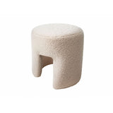 White Sheep Boucle Stool, Contemporary Designer Furniture