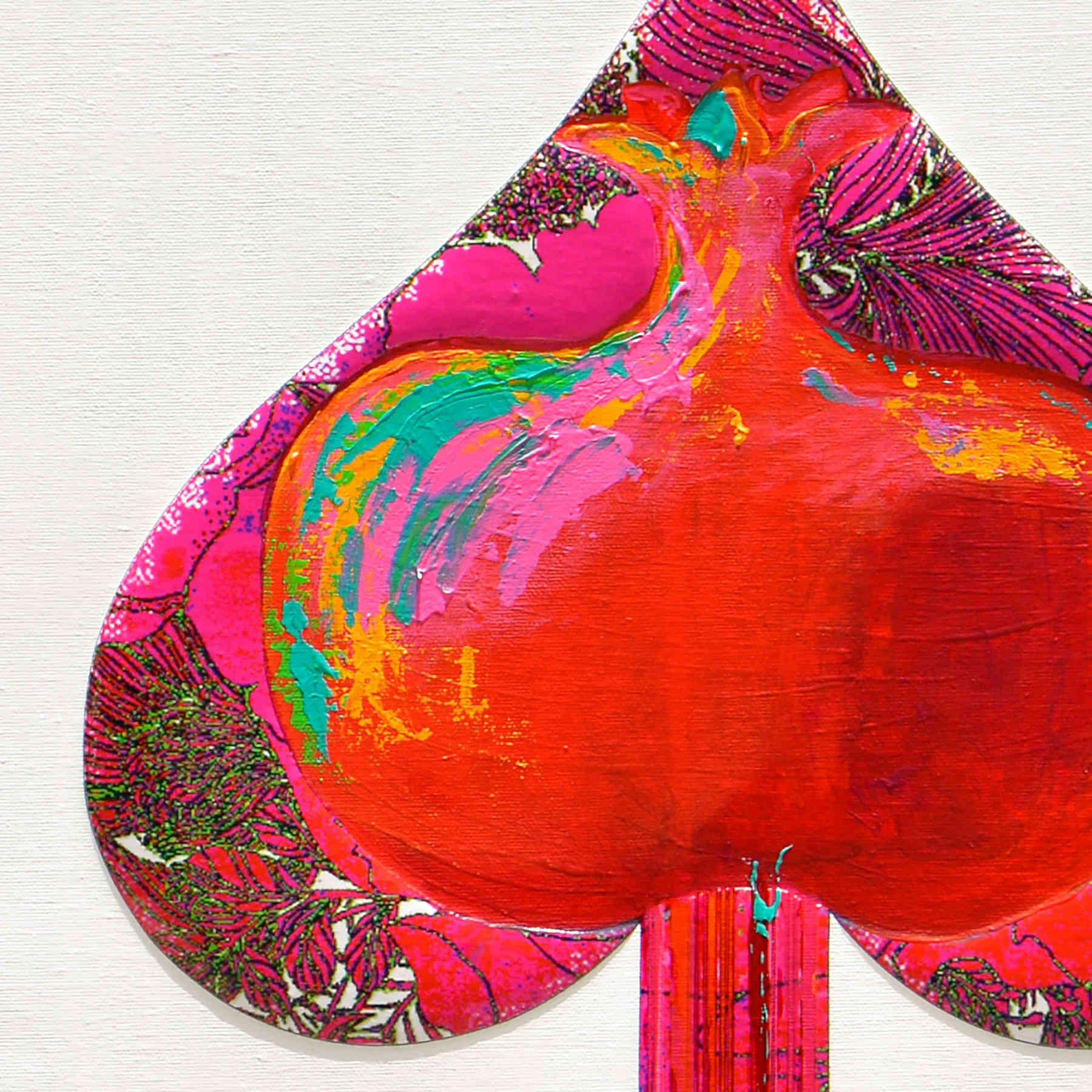 Ace Of Spade Print On Canvas Artwork - Modern Visual Arts By Petra Kaltenbach