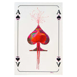 Ace Of Spade Print On Canvas Artwork - Modern Visual Arts By Petra Kaltenbach
