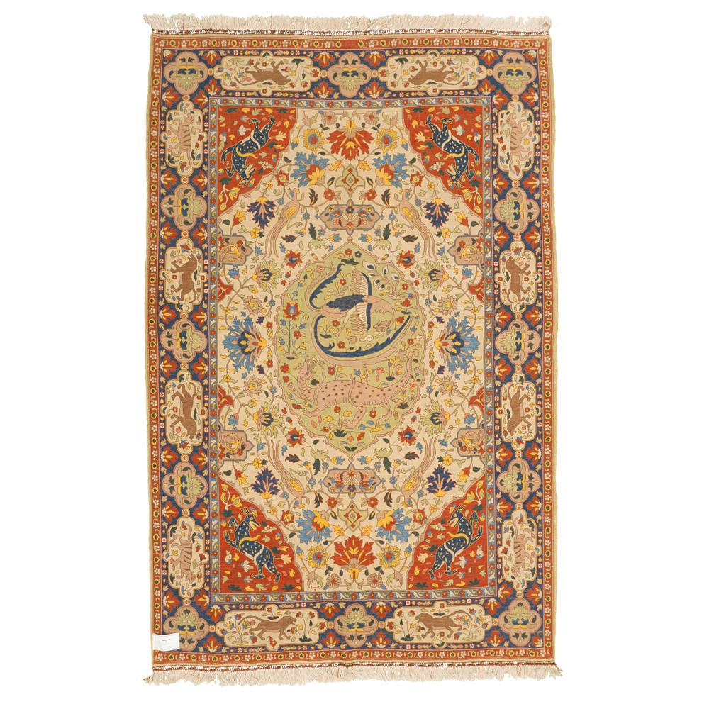 World Garden Heriz Persian Carpet Silk 122x190, Authentic Vintage Rugs & Kilims in Dubai