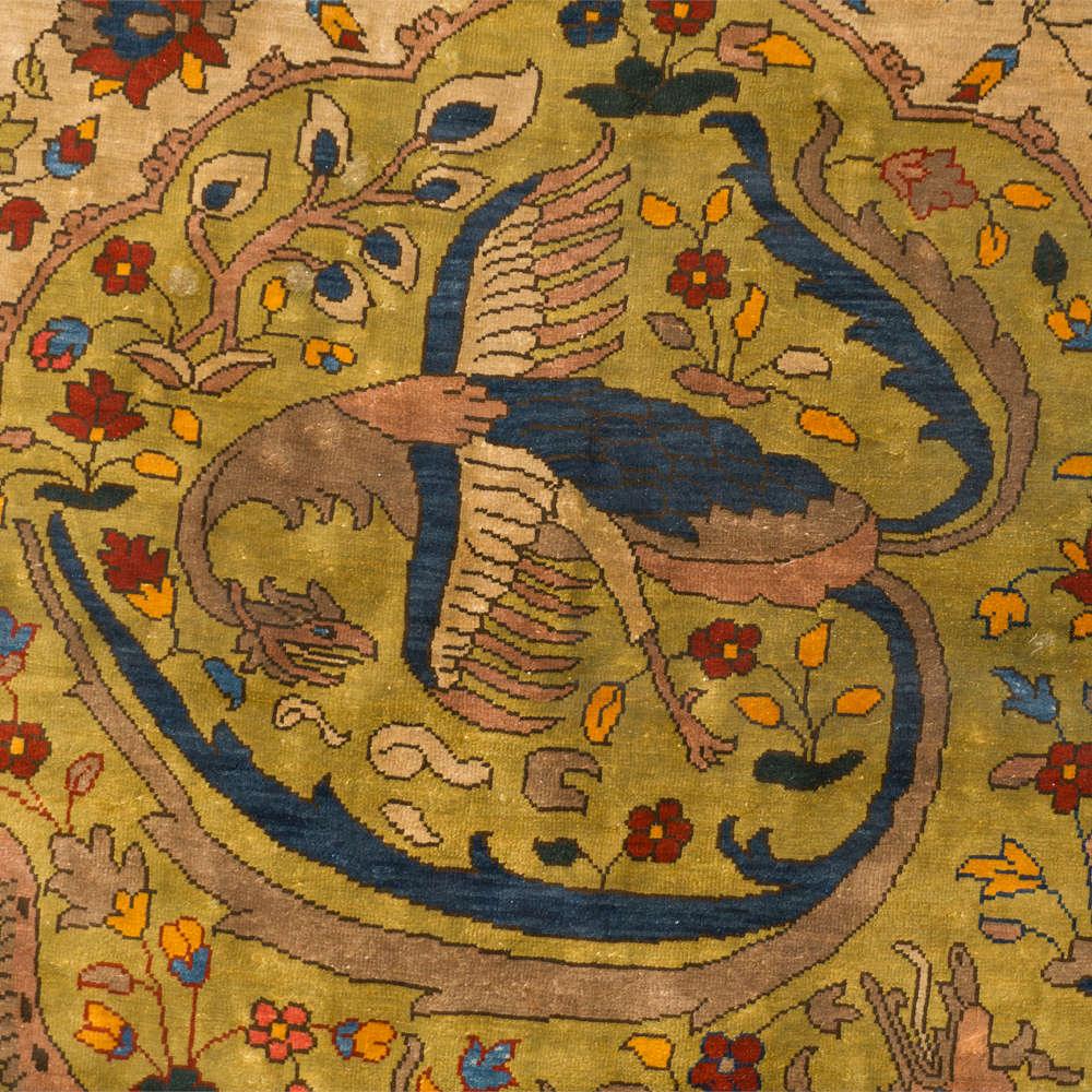 World Garden Heriz Persian Carpet Silk 122x190, Authentic Vintage Rugs & Kilims in Dubai