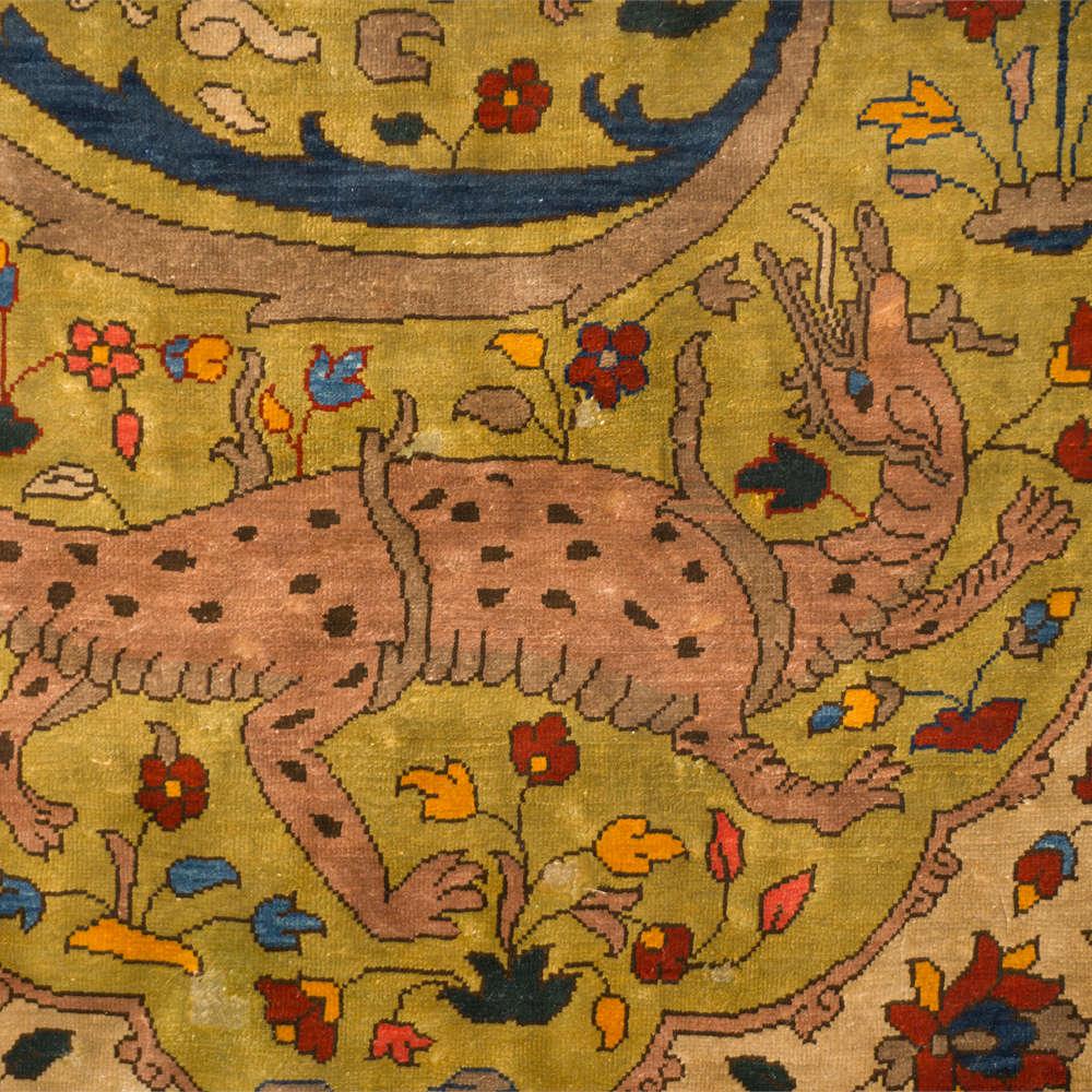 World Garden Heriz Persian Carpet Silk 122x190, Authentic Vintage Rugs & Kilims in Dubai