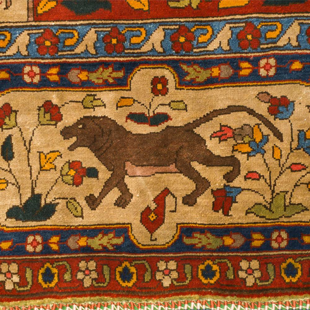 World Garden Heriz Persian Carpet Silk 122x190, Authentic Vintage Rugs & Kilims in Dubai