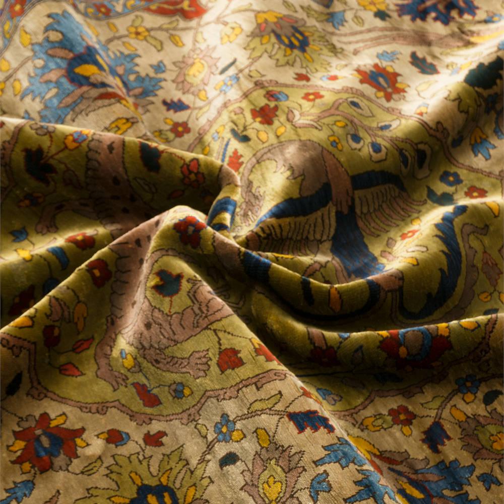 World Garden Heriz Persian Carpet Silk 122x190, Authentic Vintage Rugs & Kilims in Dubai