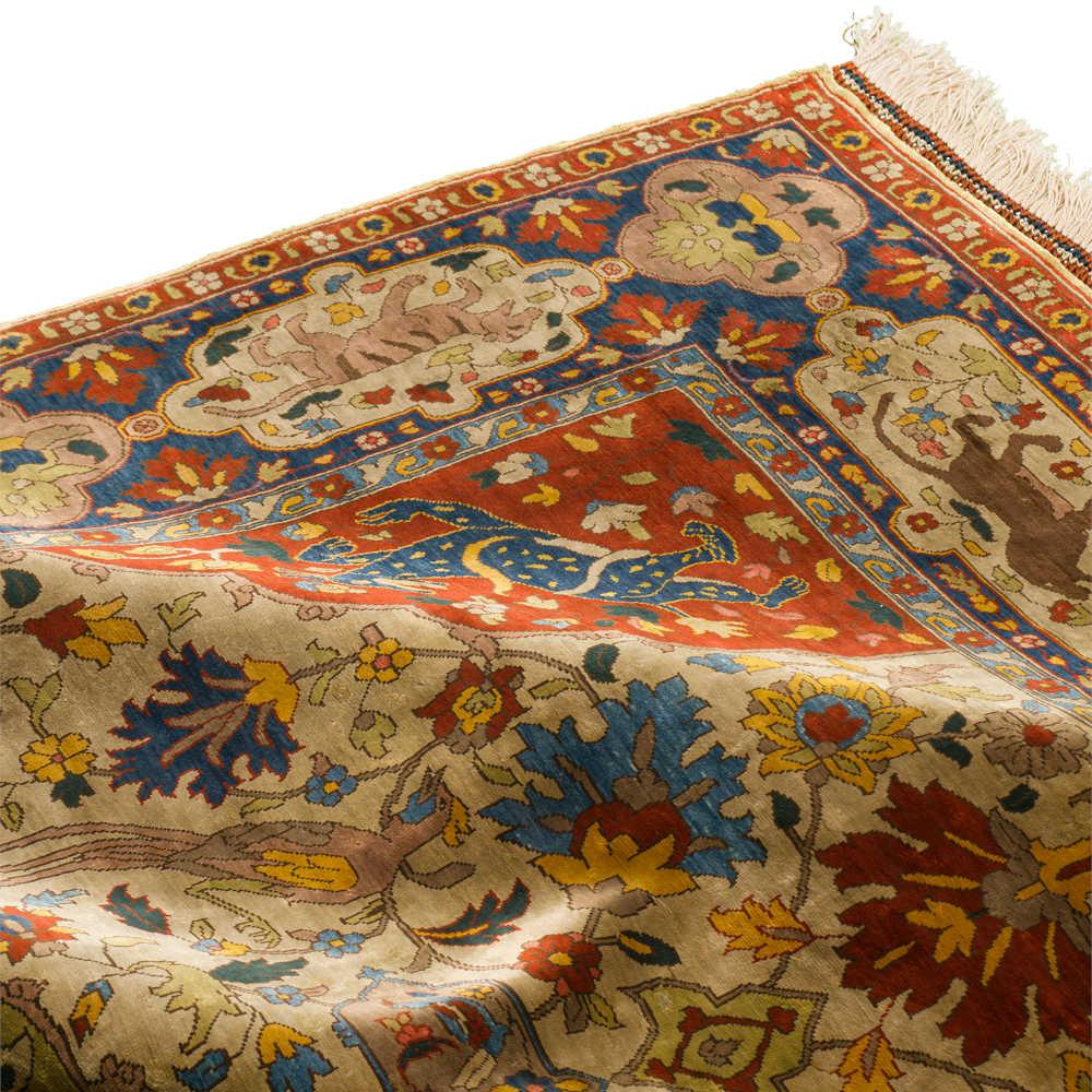 World Garden Heriz Persian Carpet Silk 122x190, Authentic Vintage Rugs & Kilims in Dubai