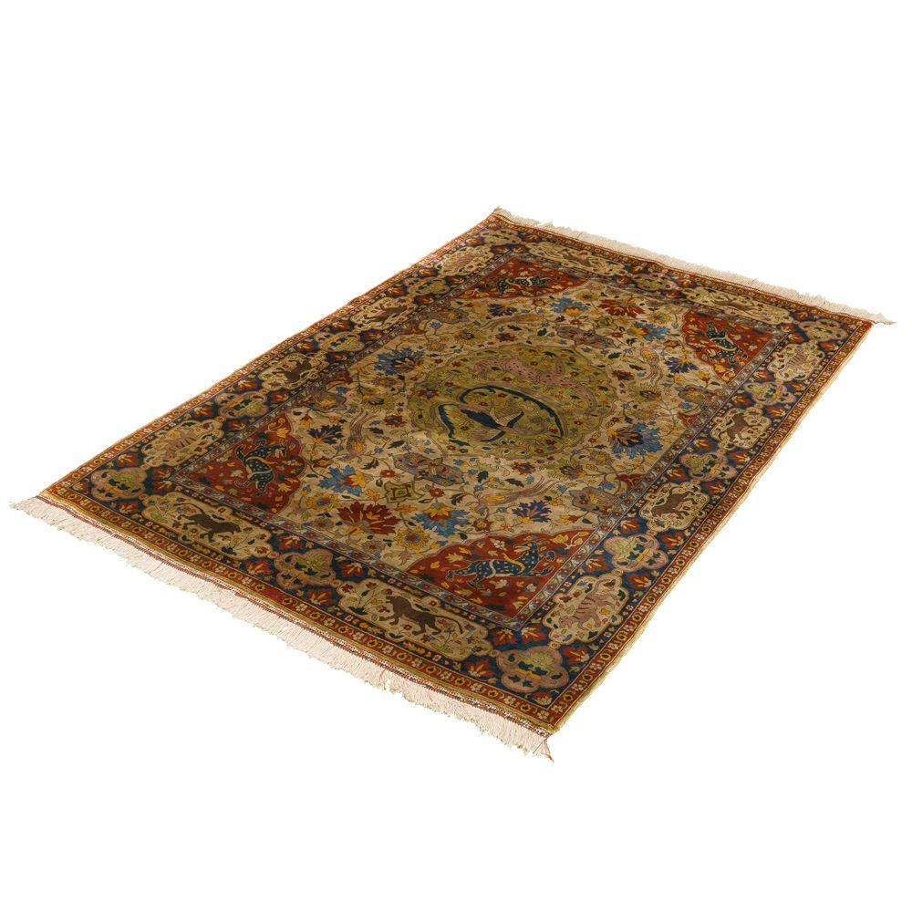 World Garden Heriz Persian Carpet Silk 122x190, Authentic Vintage Rugs & Kilims in Dubai