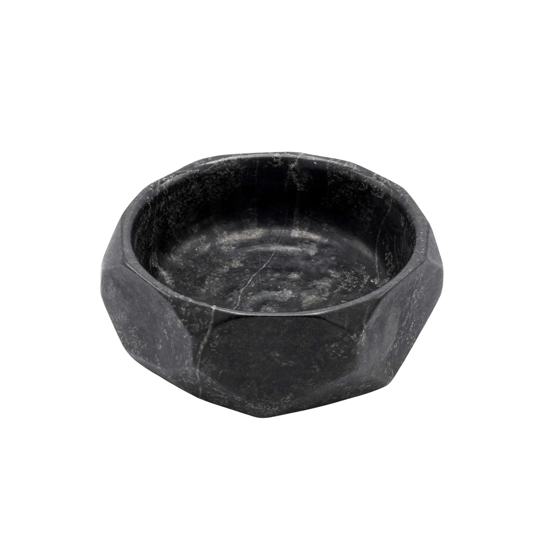 Geo Natural Stone Bowl - Black River Stone Dining Tableware & Accessories in Dubai