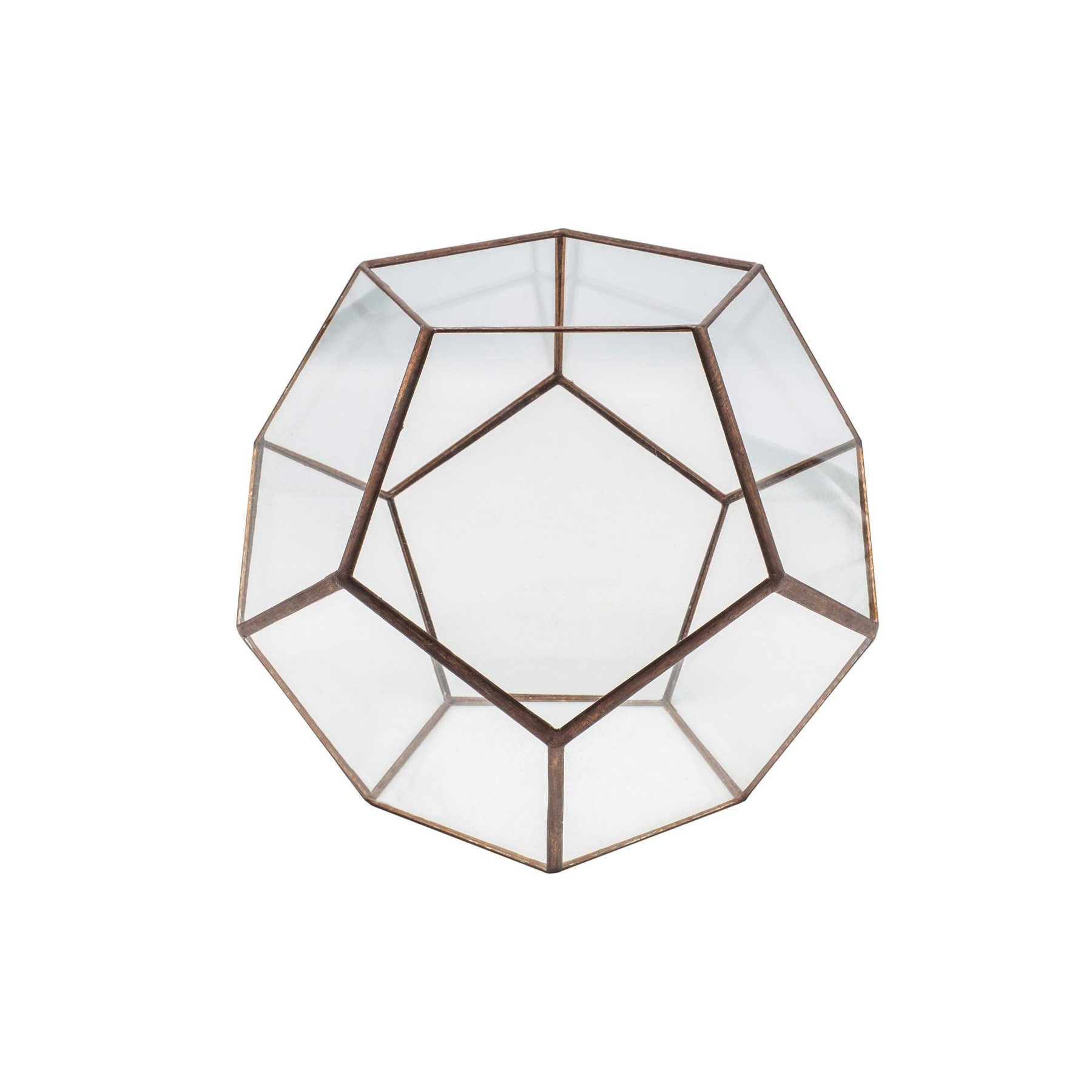 Glass Terrarium - Octagon Geometric Glass & Copper Terrariums in Dubai