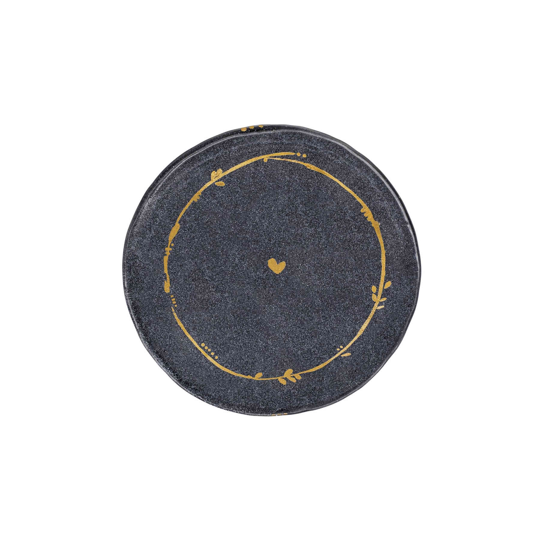 Ceramic and Gold Dinner Plate